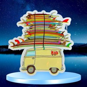 Surfer Carpool Outdoor Adventure Journey Wander Traveler Explore Sticker